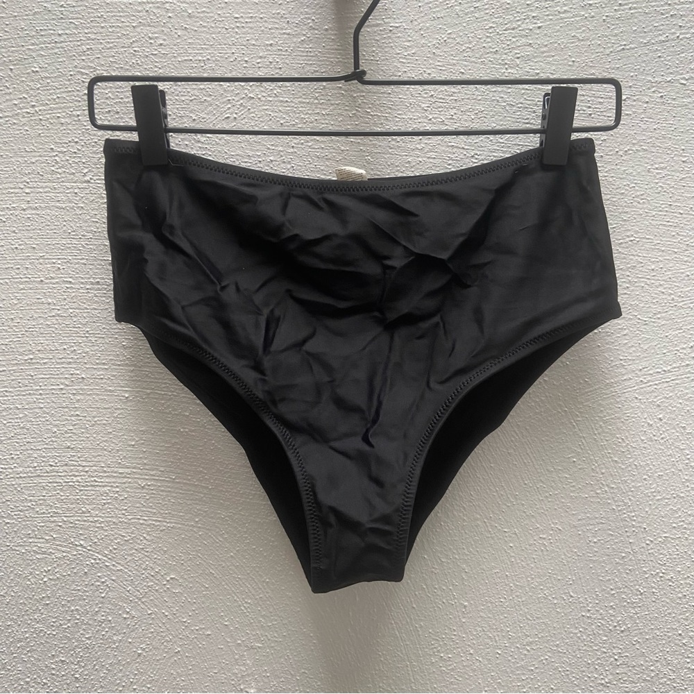 Cupshe Flowing Lines Classic High Waist Swim Bikini Bottoms - Picture 4 of 4